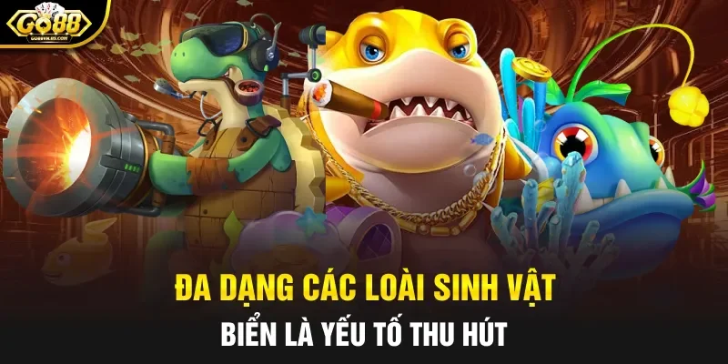 Đa dạng các loài sinh vật biển là yếu tố thu hút
